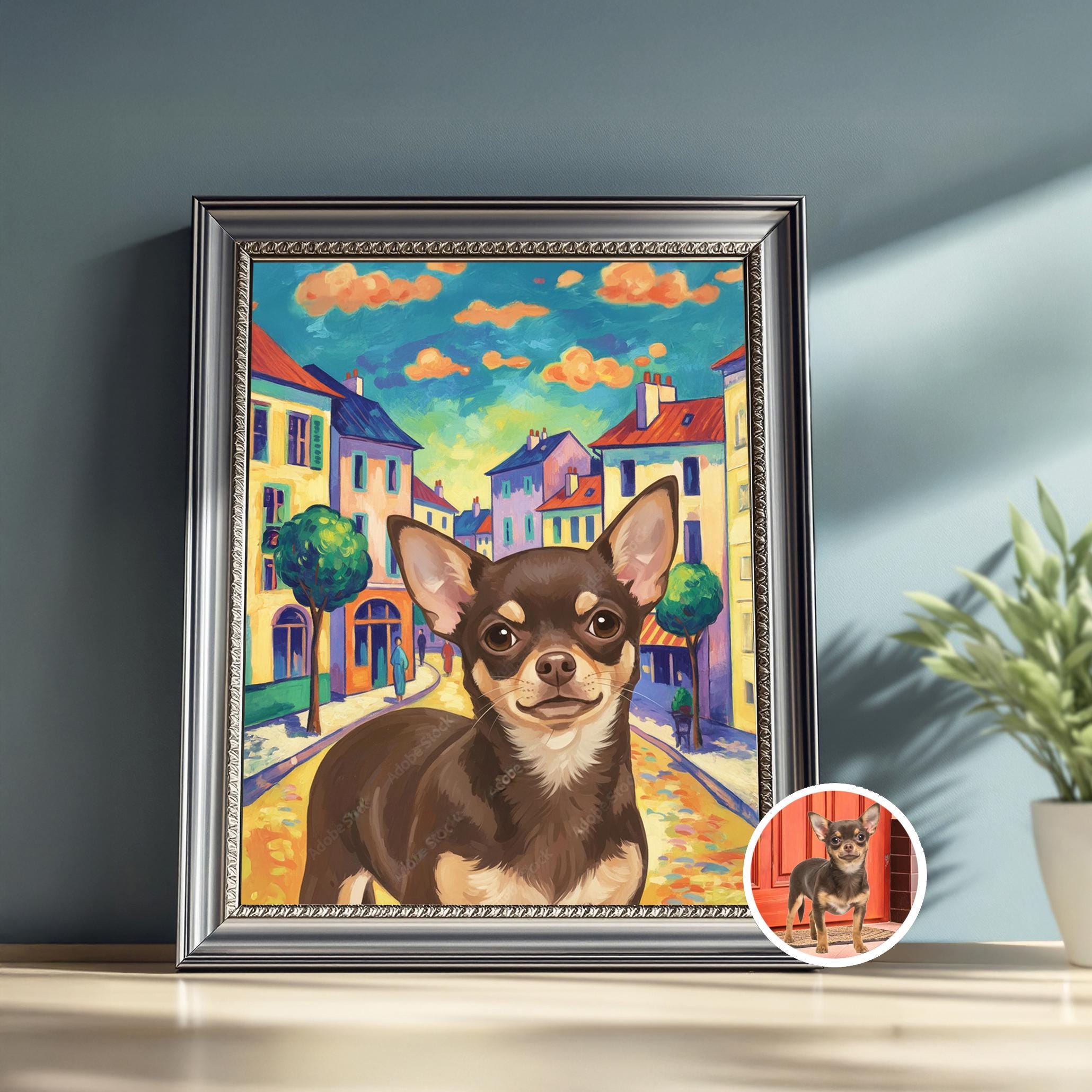 Custom Pet Portrait from Photo, Personalized Dog & Cat Digital Art, Pet Memorial Illustration Gift