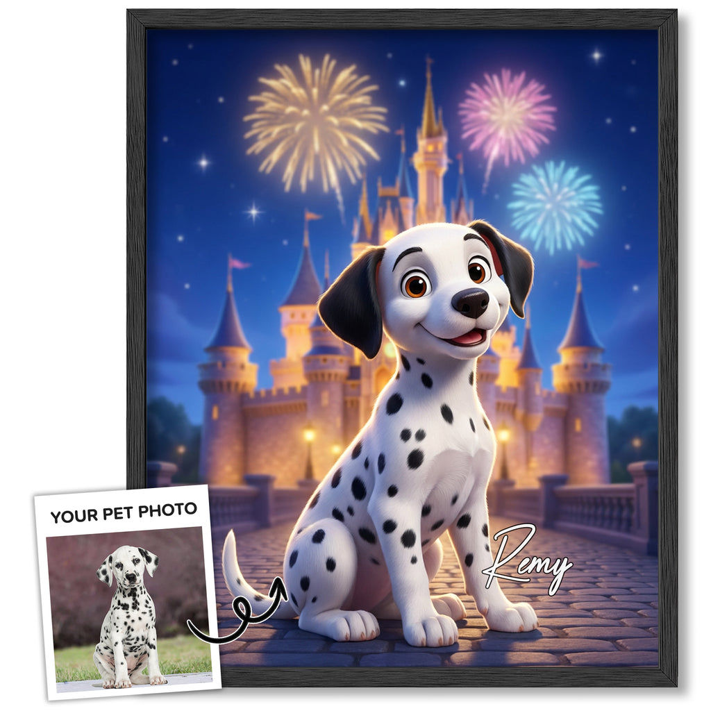Custom 3D Disney Cartoon Pet Portrait from Photo, Personalized Dog & Cat Digital Art, Pet Memorial Illustration Gift