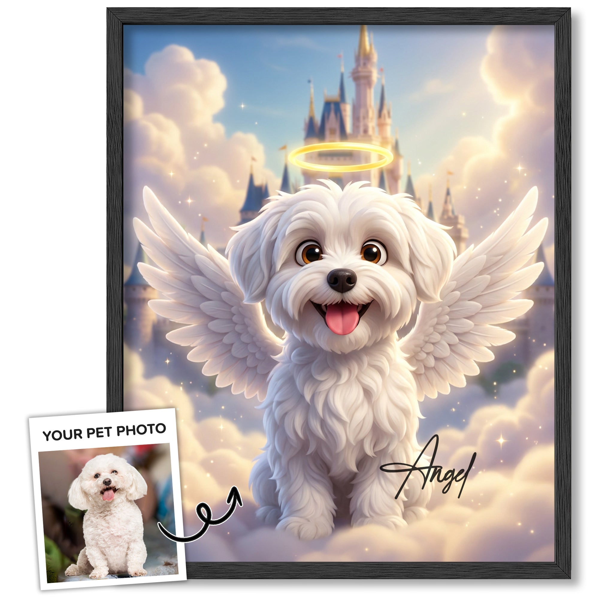 Custom 3D Disney Cartoon Pet Portrait from Photo, Personalized Dog & Cat Digital Art, Pet Memorial Illustration Gift