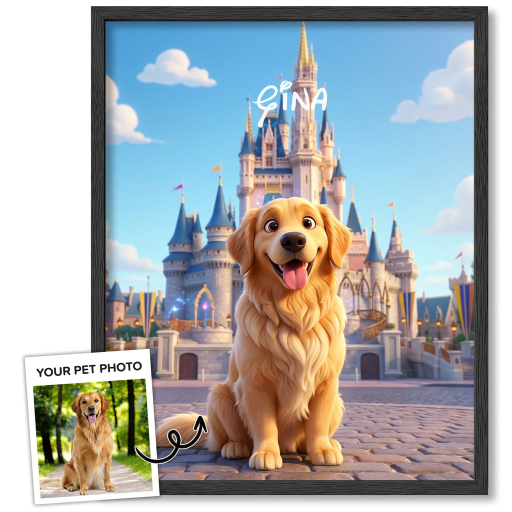 Custom 3D Disney Cartoon Pet Portrait from Photo, Personalized Dog & Cat Digital Art, Pet Memorial Illustration Gift