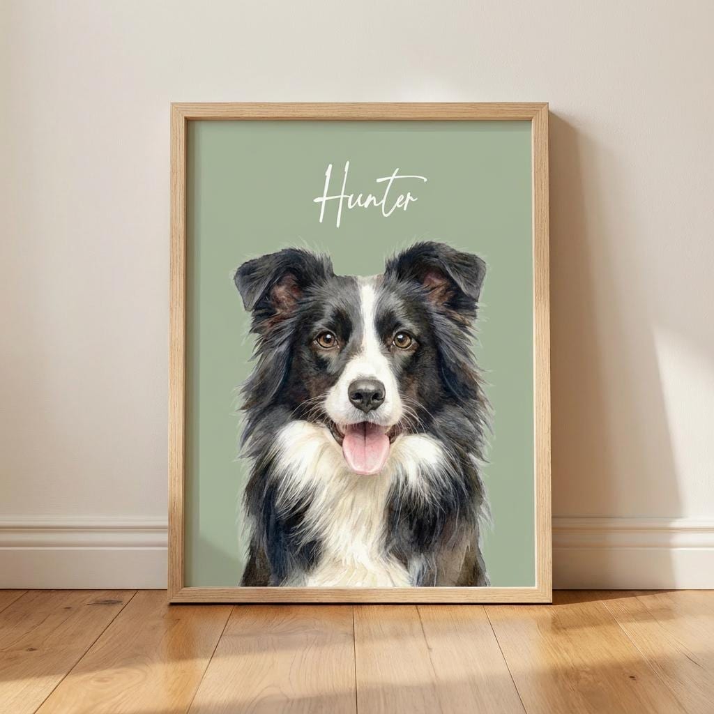 Custom Watercolor Pet Portrait from Photo, Personalized Dog or Cat Art, Hand-Painted Style Digital Illustration, Pet Memorial Gift