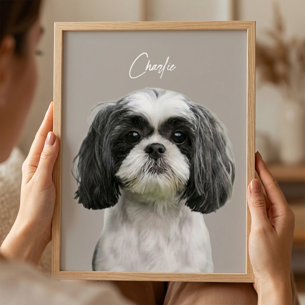 Custom Photorealistic Pet Portrait from Photo, Personalized Dog & Cat Digital Art, Pet Memorial Illustration Gift