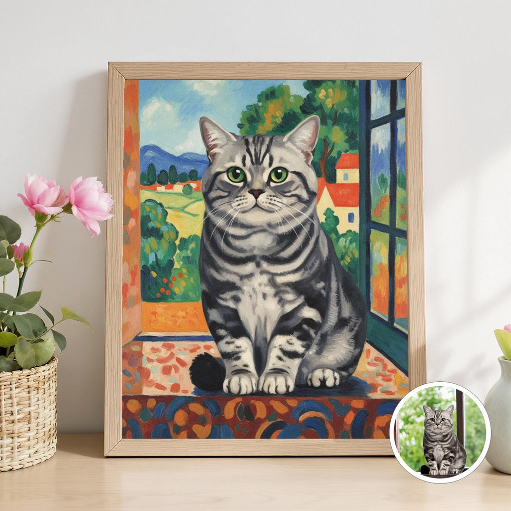 Custom Pet Portrait from Photo, Personalized Dog & Cat Digital Art, Pet Memorial Illustration Gift