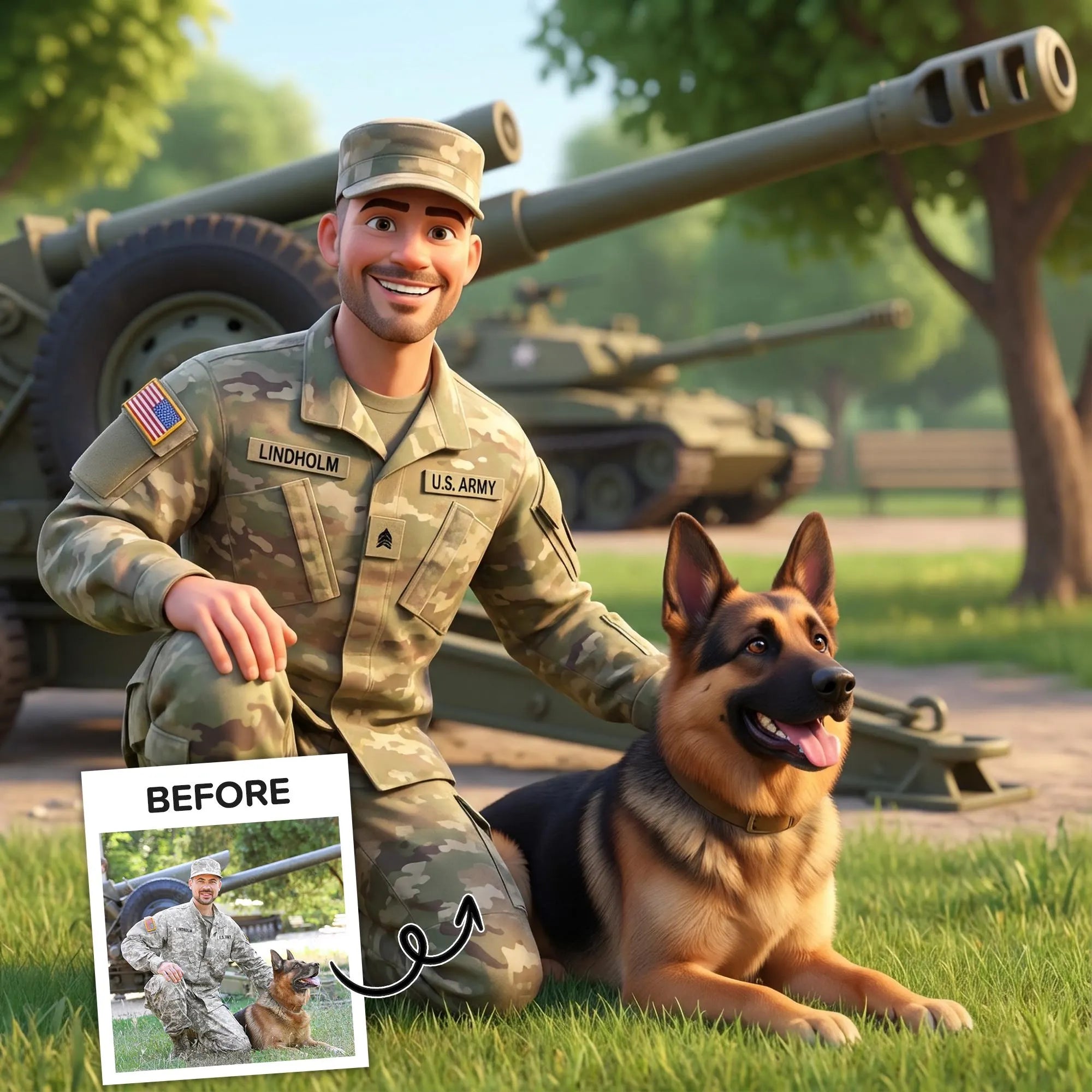 Custom 3D Cartoon Portrait from Photo, Personalized Digital Art, Couple Family Portrait, Memorial Illustration Gift