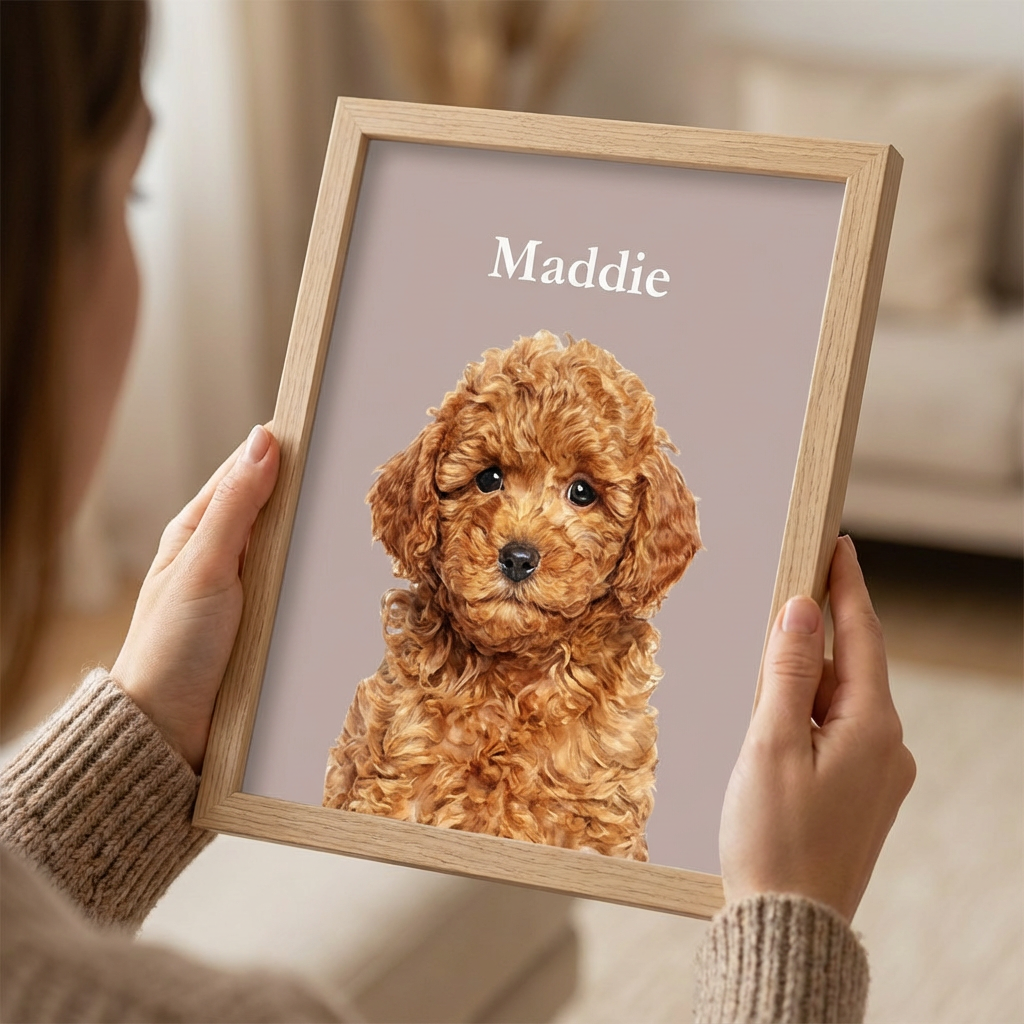 Custom Watercolor Pet Portrait from Photo, Personalized Dog or Cat Art, Hand-Painted Style Digital Illustration, Pet Memorial Gift